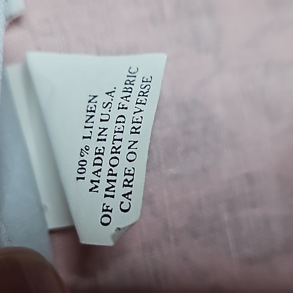 HOT COTTON PINK LINEN LS TOP BY MARC WARE - Picture 7 of 8